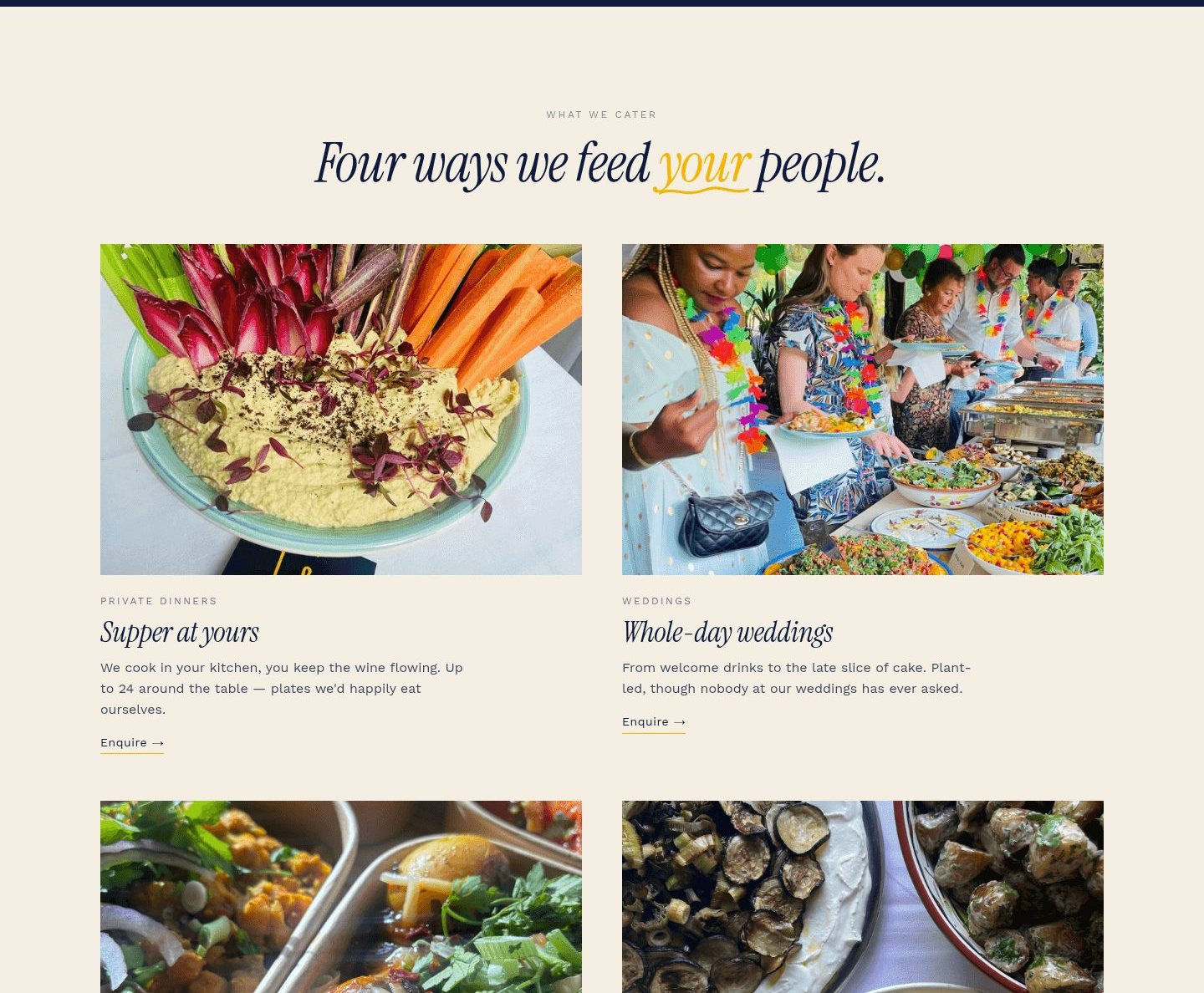 Leo · what we cater